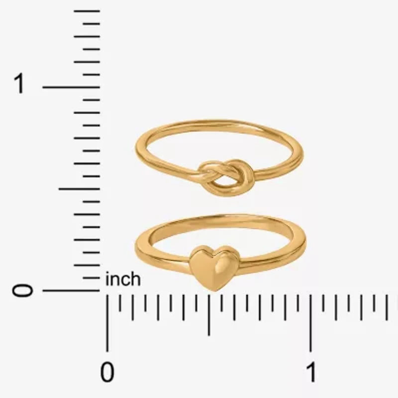 Limited Quantities! Womens 14K Gold Over Silver Ring Set