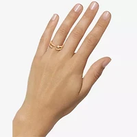 Limited Quantities! Womens White Cubic Zirconia 14K Gold Over Silver Ring Set