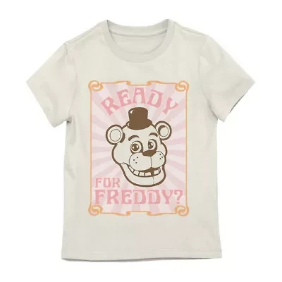 Little & Big Kid Girls Crew Neck Short Sleeve Freddy Graphic T-Shirt