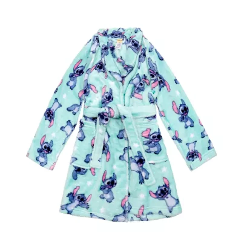 Disney Collection Little & Big Kid Girls Knee Length Long Sleeve Lilo Stitch Robe
