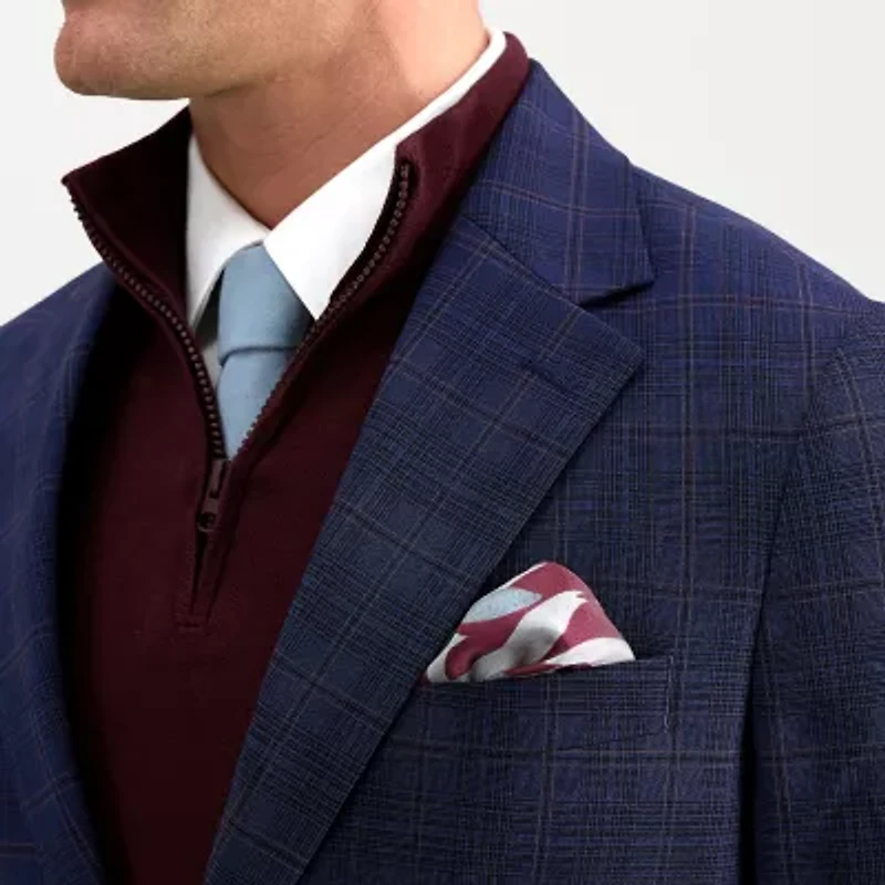 Haggar JMH Mens Slim Fit Plaid Suit Jacket