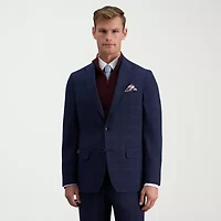 Haggar JMH Mens Slim Fit Plaid Suit Jacket