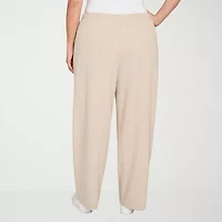 Hearts Of Palm Womens Plus Straight Mid Rise Drawstring Pant