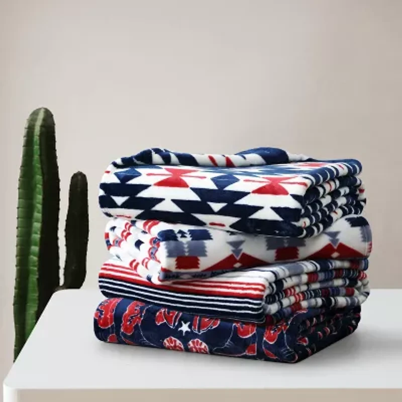 Wrangler Knockin' Boots 50x70 Washable Throw