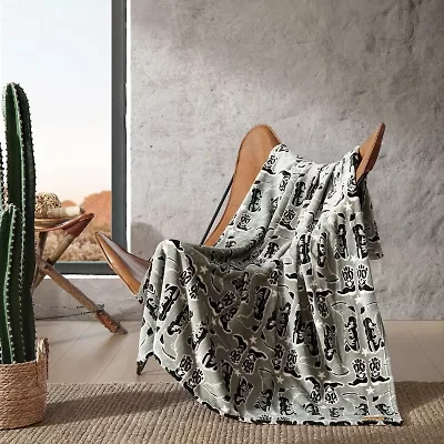 Wrangler Knockin' Boots 50x60 Washable Throw