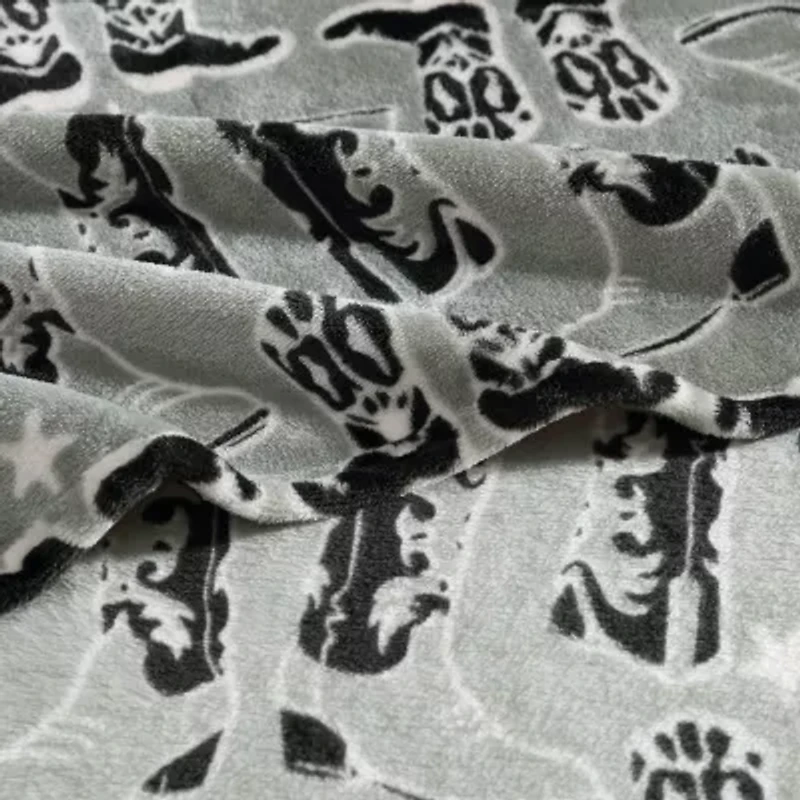 Wrangler Knockin' Boots 50x60 Washable Throw