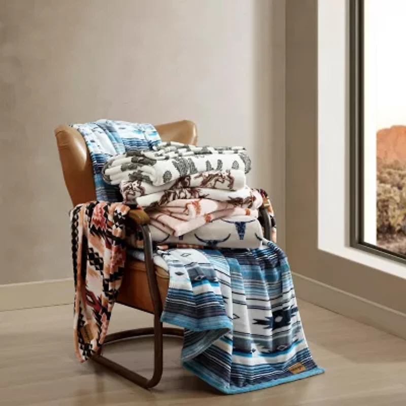 Wrangler Cactus Garden Washable Throw