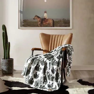 Wrangler Cactus Garden Washable Throw