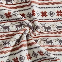 Eddie Bauer Deer Snowflake Washable Throw