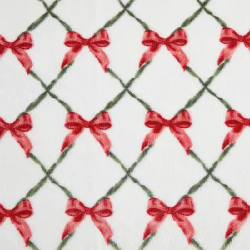 Martha Stewart Printed Seasonal Plush Throw