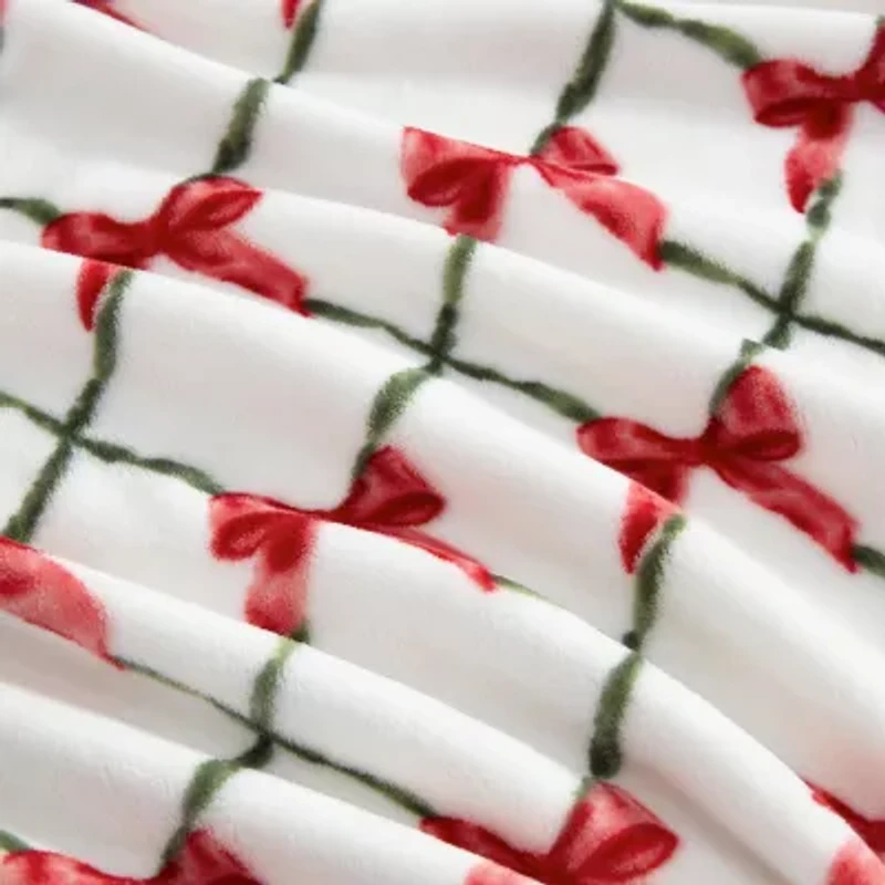 Martha Stewart Printed Seasonal Plush Throw