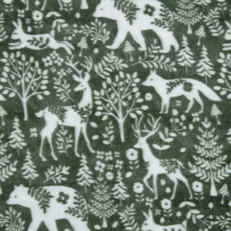 Martha Stewart Printed Seasonal Plush Throw