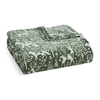 Martha Stewart Printed Seasonal Plush Throw