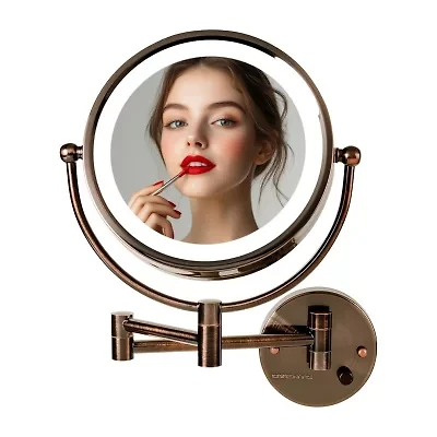 Ovente Wall Mounted 7X Magnification Makeup Mirror
