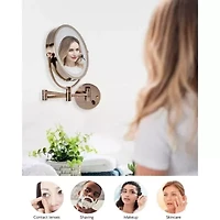 Ovente Wall Mounted 7X Magnification Makeup Mirror