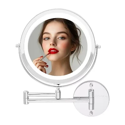 Ovente Wall Mounted 10X Magnification Makeup Mirror