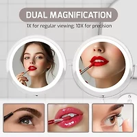 Ovente Wall Mounted 10X Magnification Makeup Mirror