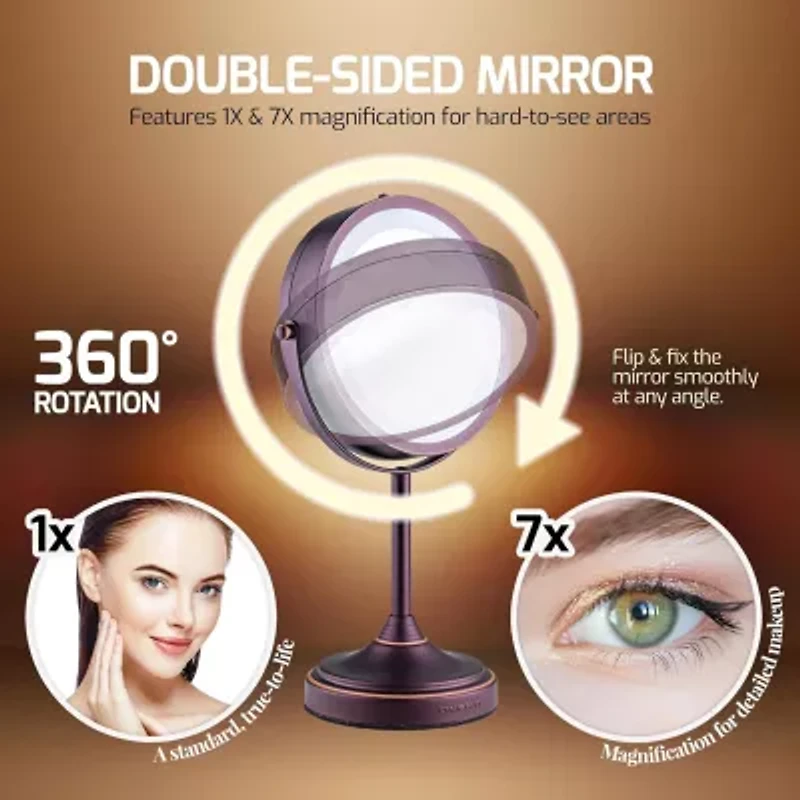 Ovente Light-Up 7X Magnification Makeup Mirror