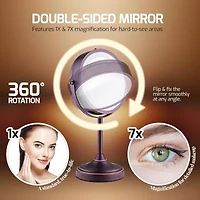 Ovente Light-Up 7X Magnification Makeup Mirror