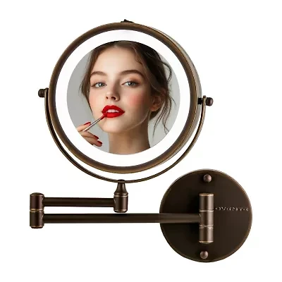 Ovente Wall Mounted 10X Magnification Makeup Mirror