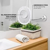 Ovente 10X Magnification Makeup Mirror