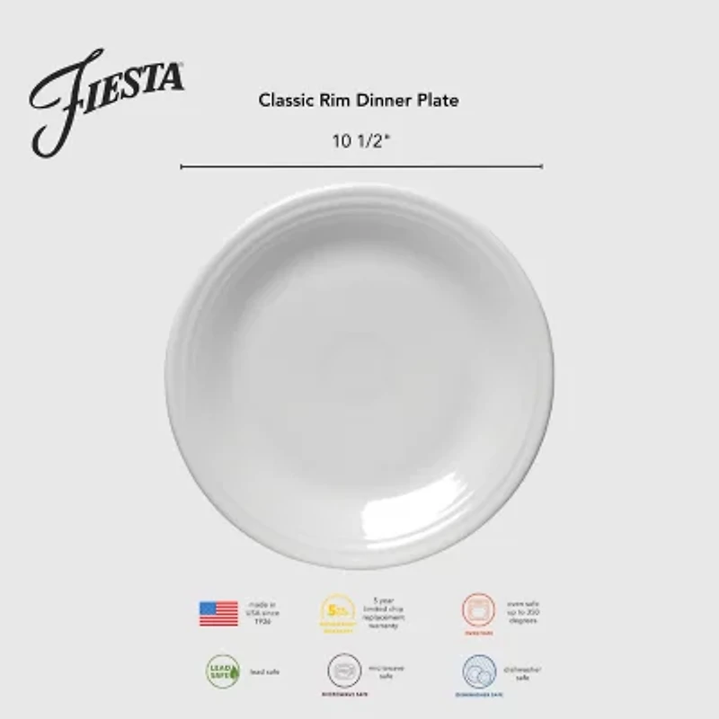 Fiesta Classic Rim Ceramic Dinner Plate
