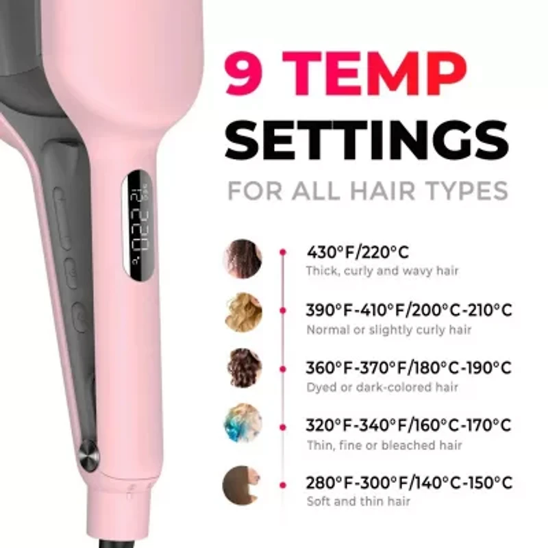 TYMO Rovy Compact Wave Curling Iron Pink