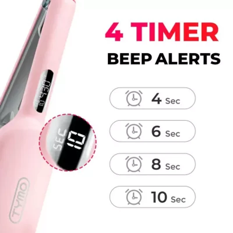 TYMO Rovy Compact Wave Curling Iron Pink