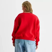 Forever 21 Juniors Plus Womens Crew Neck Long Sleeve Pullover Sweater