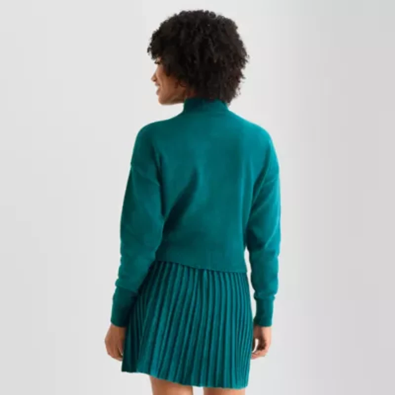 Hope & Wonder Womens Mock Neck Long Sleeve Pullover Sweater