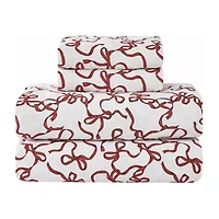 Truly Soft Ribbon And Bows Flannel Sheet Set