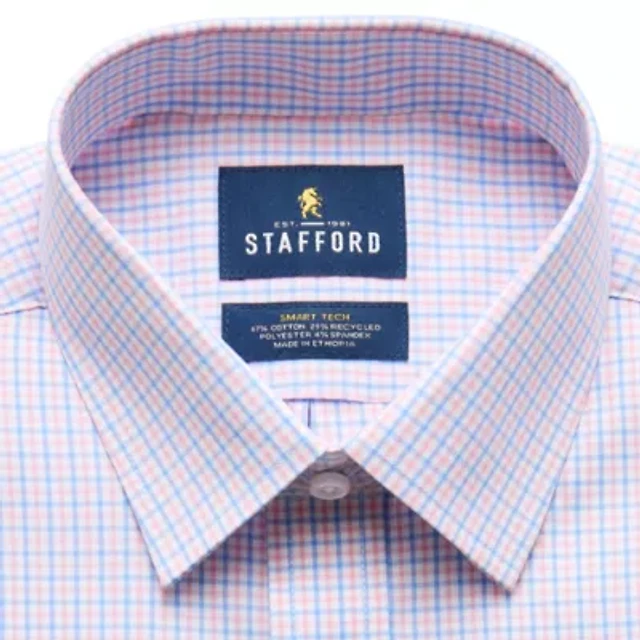 Stafford Smart Tech Mens Regular Fit Stretch Fabric Wrinkle Free Long  Sleeve Dress Shirt at Hamilton Place in Chattanooga, TN