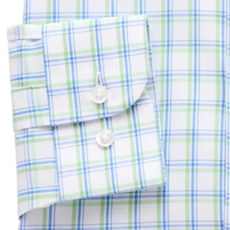 Stafford Smart Tech Mens Regular Fit Stretch Fabric Wrinkle Free Long Sleeve Dress Shirt