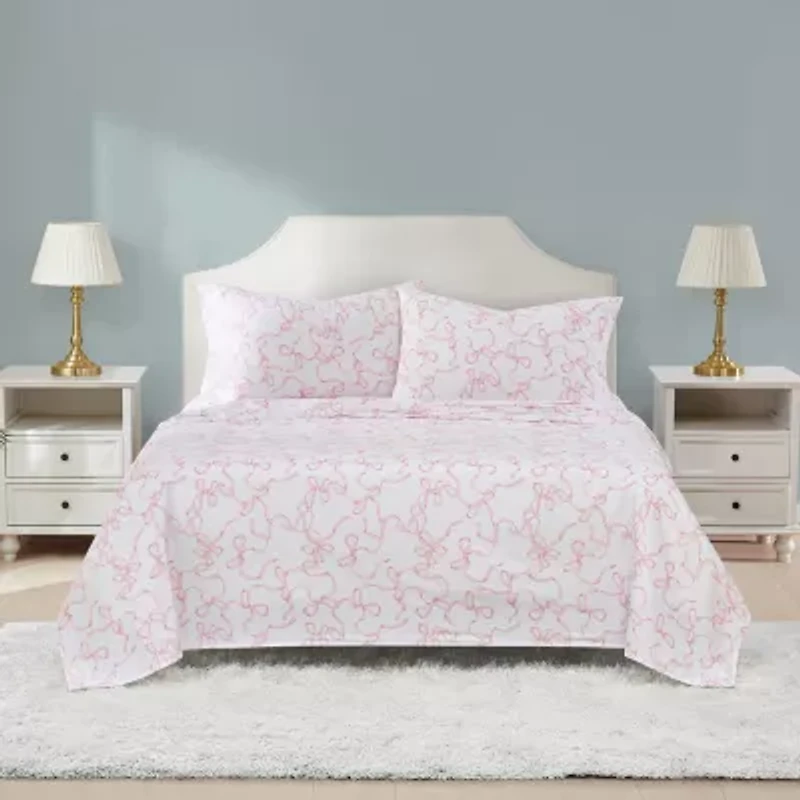 Truly Soft Printed Bow Sheet Set