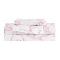 Truly Soft Printed Bow Sheet Set
