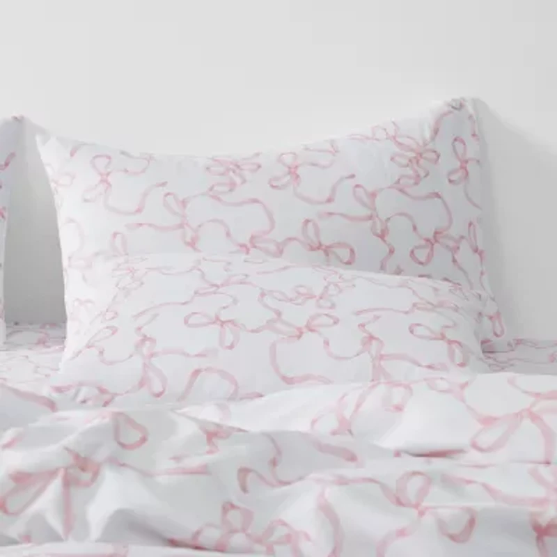 Truly Soft Printed Bow Sheet Set
