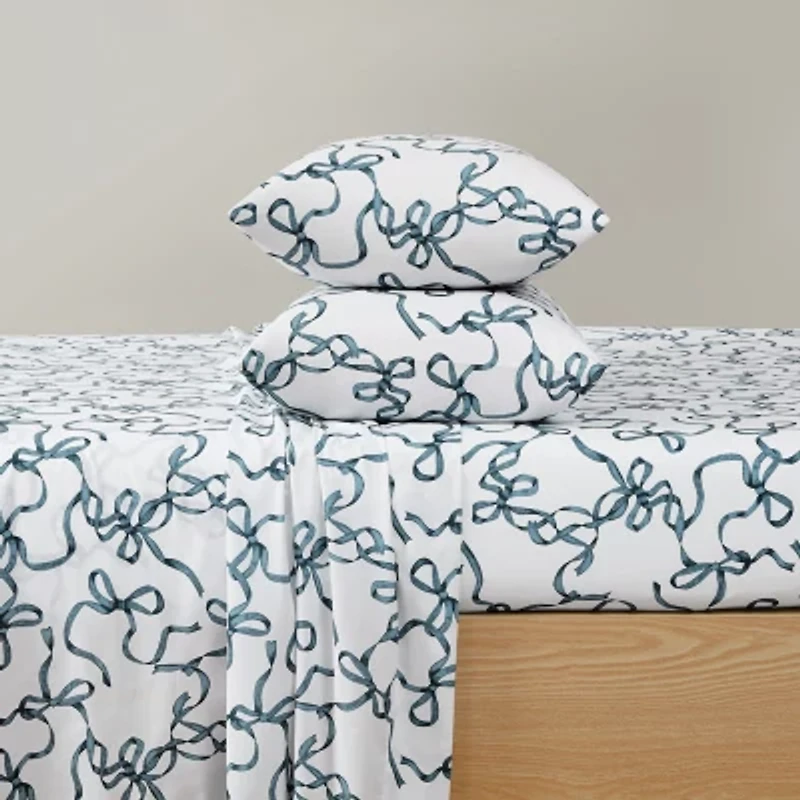 Truly Soft Printed Bow Sheet Set