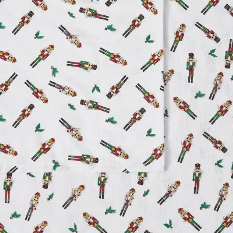 Truly Soft Nutcrackers Flannel Sheet Set