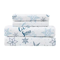 Truly Soft Let It Snow Flannel Sheet Set