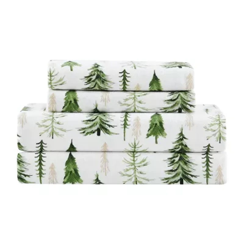 Truly Soft Trees Flannel Sheet Set