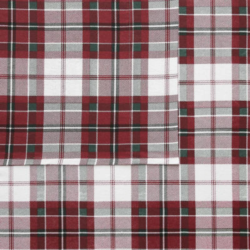 Truly Soft Holiday Plaid Flannel Sheet Set