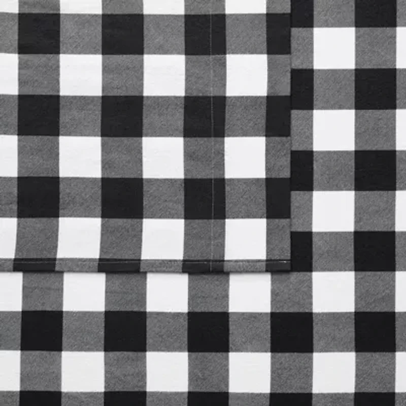 Truly Soft Buffalo Check Flannel Sheet Set