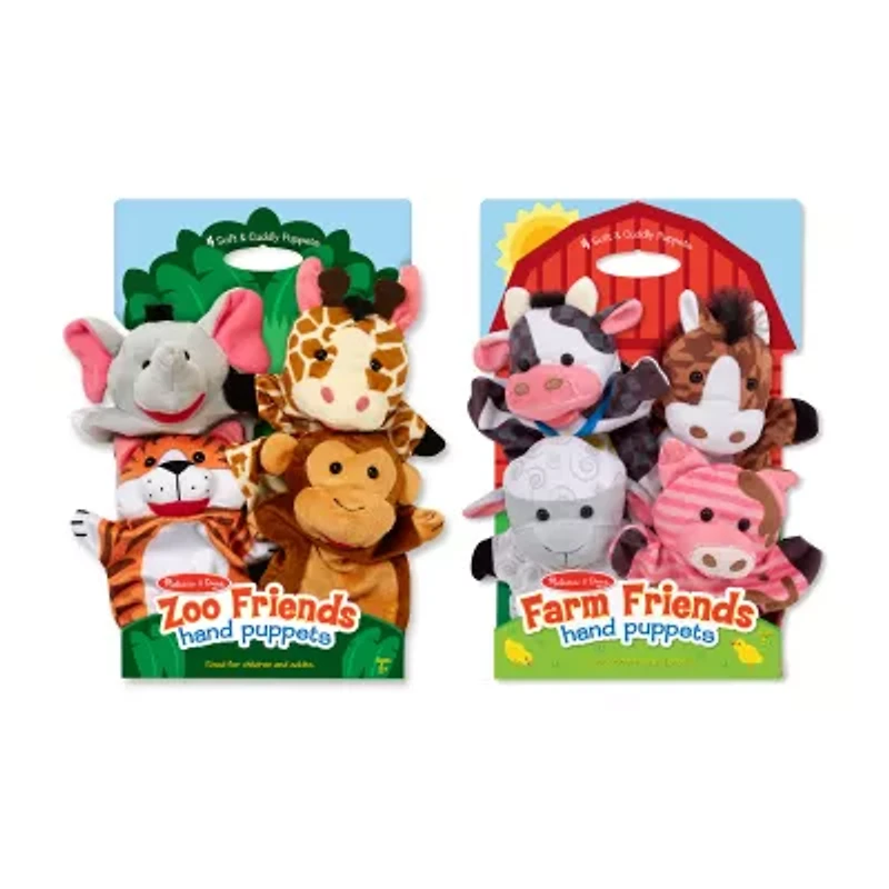 Melissa & Doug Hand Puppet Bundles - Farm & Zoo Friends