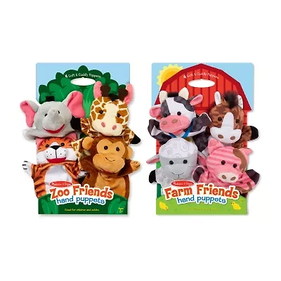 Melissa & Doug Hand Puppet Bundles - Farm & Zoo Friends