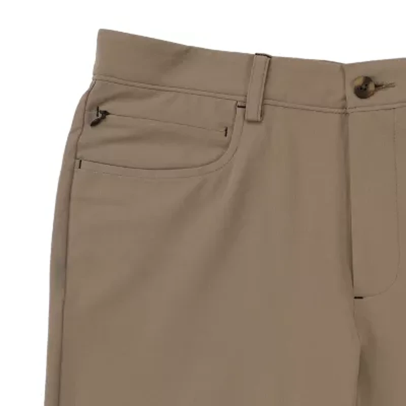 Haggar The Active Series 5 Pocket Mens Comfort Waistband Slim Fit Flat Front Pant