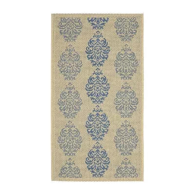 Safavieh Courtyard Collection Ray Floral Indoor/Outdoor Area Rug