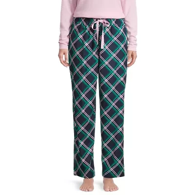 Sleep Chic Womens Petite Flannel Pajama Pants