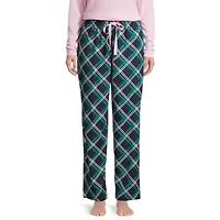 Sleep Chic Womens Petite Flannel Pajama Pants