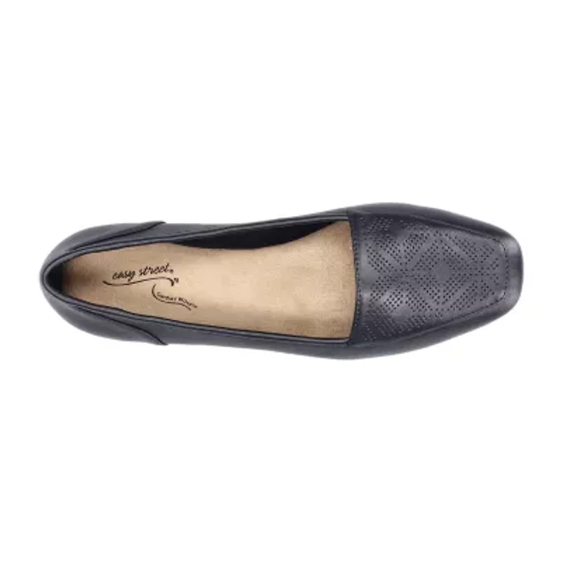 Easy Street Thrill Perf Womens Square Closed Toe Slip-On Shoe