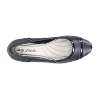 Easy Street Datia Womens Round Closed Toe Kitten Heel Pumps